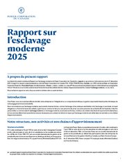 Rapport sur l'esclavage moderne 2025